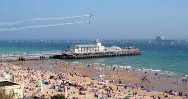 Plaża w Bournemouth nad Kanałem La Manche