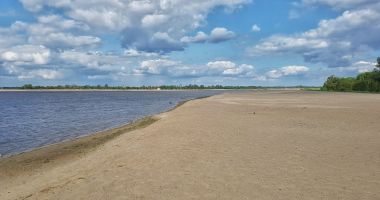 Beach near Bug to Narew estuary in Arciechow, Zegrze Reservoir