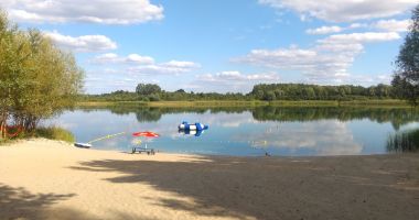 Beach at Sun Sport Center in Mrowki, Lake Wilczynskie