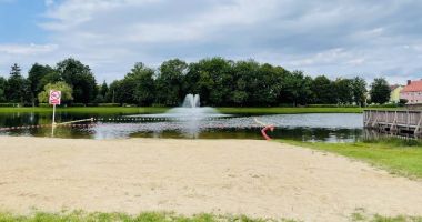 Plaża w Nidzicy nad Jeziorkiem Miejskim