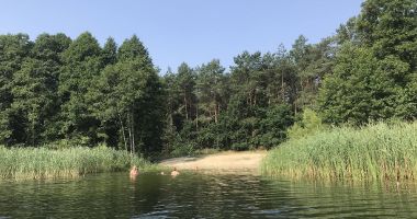 Dzika plaża na Zagłęboczu w Jagodnie nad Jeziorem Zagłębocze