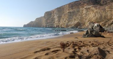 Red Sand Beach, Matala, Greece
