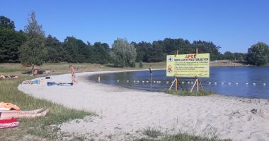Bathing Beach Centralne in Renska Wies near Kedzierzyn-Kozle, Lake Debowa