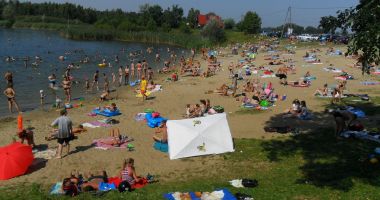 Bathing Beach Stodola in Renska Wies near Kedziezyn-Kozle nad Jeziorem Dębowa