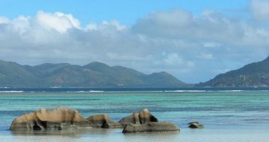 Anse Union Beach at La Digue, Indian Ocean